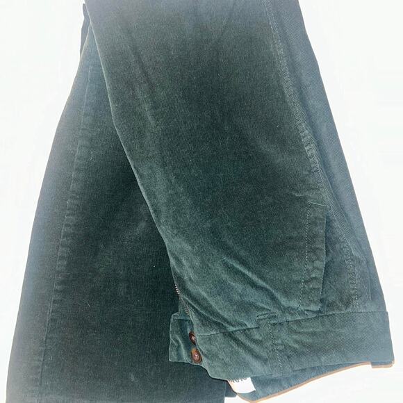 Corduroy Flare Green Women's Pants - Picture 2 of 3